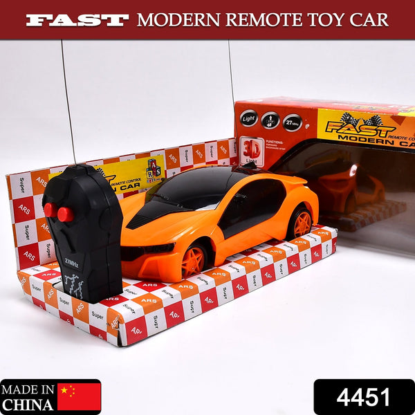 4451 Remote Control Fast Modern Racing Car 3D Light with Go Forward And Backward 