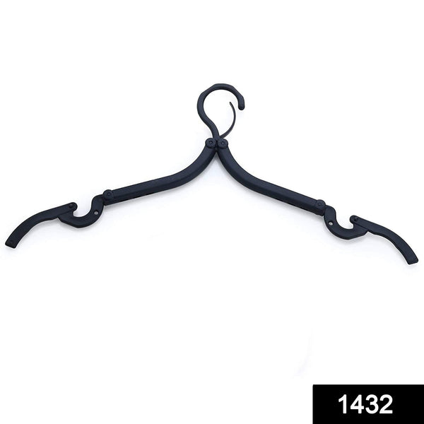 1432 Portable & Foldable Multicolor Plastic Hangers (1pc) 