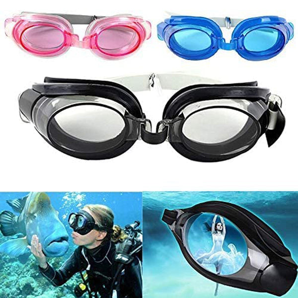 0399 Swimming Goggles  With Ear And Nose Plug Adjustable Clear Vision Anti-Fog Waterproof 