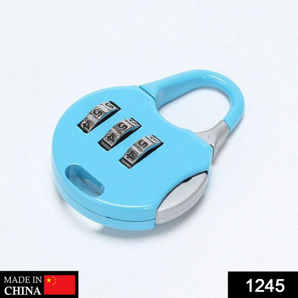 1245 Stainless Steel Resettable Combination Padlock Round Shape 