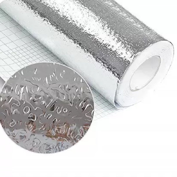 9075 Aluminium foil for Kitchen and Aluminium Foil Paper Sticker Roll for Kitchen Wall, Drawers. (60cm*2Meter) 