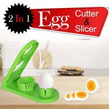 2006 2 in 1 Double Cut Boiled Egg cutter with stainless steel wire for easy slicing of boiled eggs. 