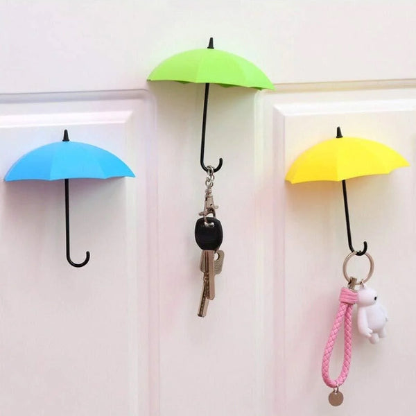 9063 Multipurpose Umbrella Key Hat Holder Wall Hanging Hook Multicolor 