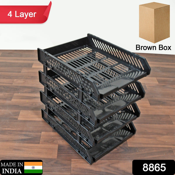 File Cabinets Storage Rack Magazine Newspaper Rack Filing Cabinet, Four-Layer File Rack, Stacking Rack, Desktop File Storage Rack, Office Data File Rack Drawer Type Classification Cabinet Desktop File Holder Organizer for Office (4Layer & 3 Layer)