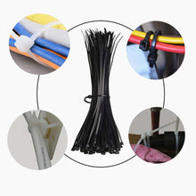 3140 8Inch Nylon Self Locking Cable Ties, Heavy Duty Strong Zip Wire Tie. Pack of 100 - Black. 