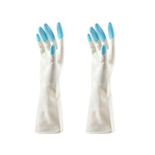 4934 Reusable Rubber Latex PVC Flock lined Elbow Length Hand Gloves cleaning gloves 