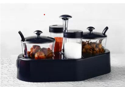 8122 Ganesh rendy Condiment set For Kitchen Transparent jar For Easy To Access Spice 1 Piece Spice Set  (Plastic) 