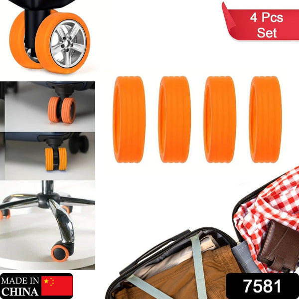 Luggage Wheel Covers, 8 & 4 Pcs Luggage Wheel Covers For Suitcase, Reduce Noise For Travel Luggage Suitcase, Silicone Suitcase Wheels Cover, For Protect Suitcase Wheels (8 Pcs & 4 Pc Set)