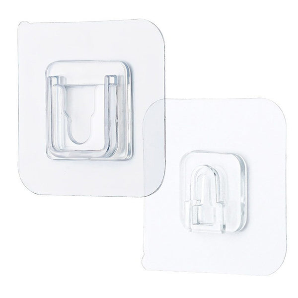 7433 Transparent Adhesive Male Hook Used For Hanging Various Types Of Items (1Pc) 